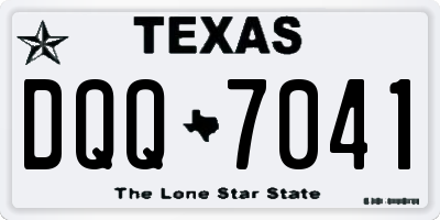 TX license plate DQQ7041