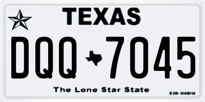 TX license plate DQQ7045