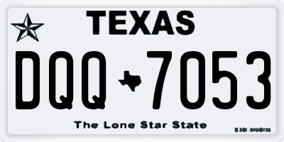 TX license plate DQQ7053