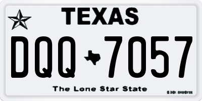 TX license plate DQQ7057
