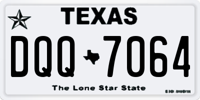 TX license plate DQQ7064