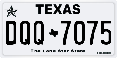 TX license plate DQQ7075