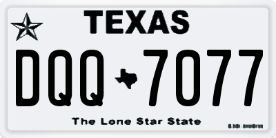 TX license plate DQQ7077