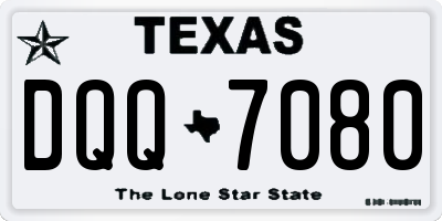 TX license plate DQQ7080