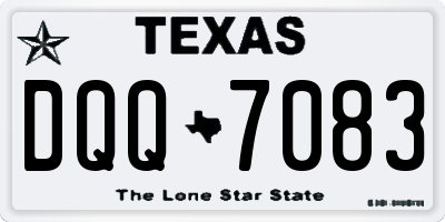 TX license plate DQQ7083