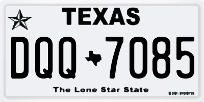 TX license plate DQQ7085