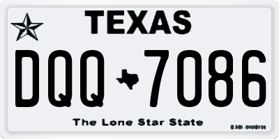 TX license plate DQQ7086