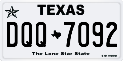 TX license plate DQQ7092