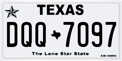 TX license plate DQQ7097