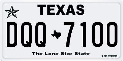 TX license plate DQQ7100
