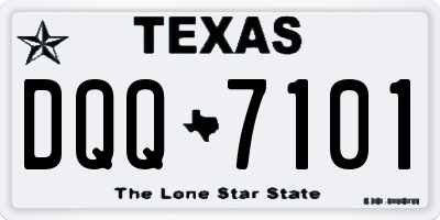 TX license plate DQQ7101