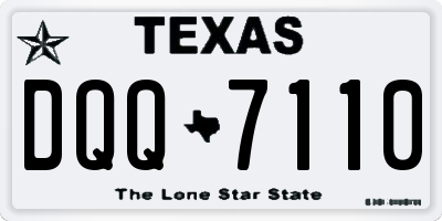 TX license plate DQQ7110
