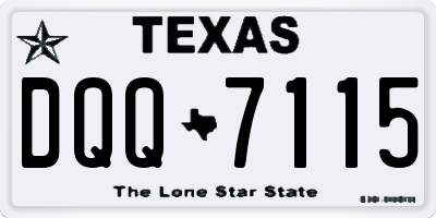 TX license plate DQQ7115