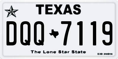 TX license plate DQQ7119