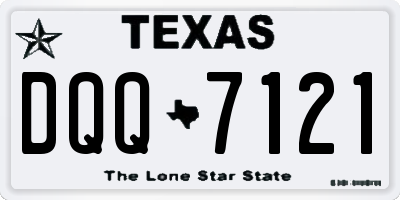 TX license plate DQQ7121