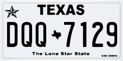 TX license plate DQQ7129