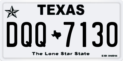 TX license plate DQQ7130