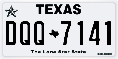 TX license plate DQQ7141