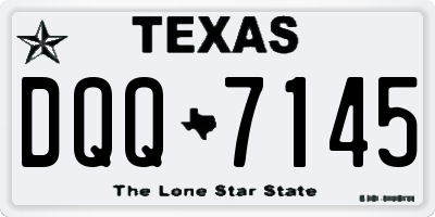TX license plate DQQ7145
