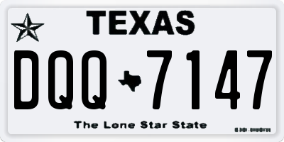TX license plate DQQ7147