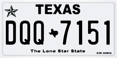 TX license plate DQQ7151