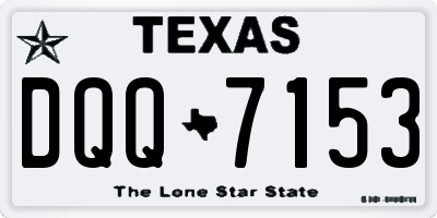 TX license plate DQQ7153