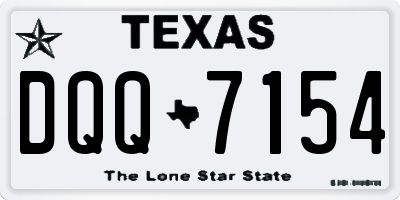 TX license plate DQQ7154