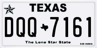 TX license plate DQQ7161