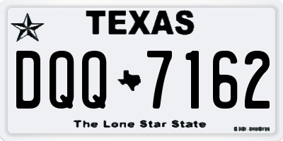 TX license plate DQQ7162