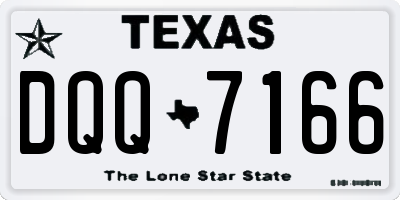 TX license plate DQQ7166