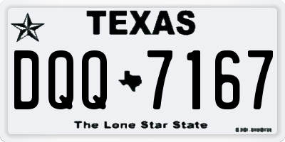 TX license plate DQQ7167