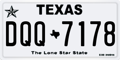 TX license plate DQQ7178