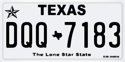 TX license plate DQQ7183