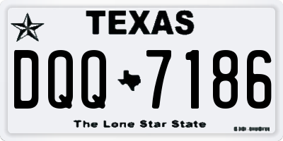 TX license plate DQQ7186