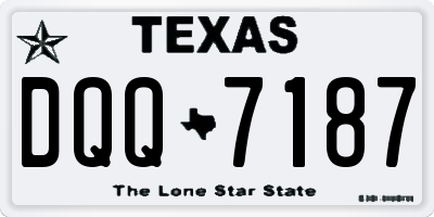 TX license plate DQQ7187