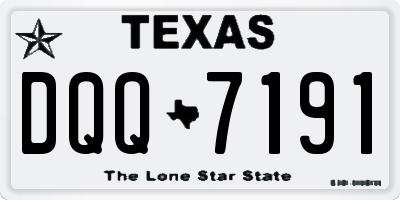 TX license plate DQQ7191