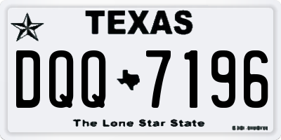 TX license plate DQQ7196