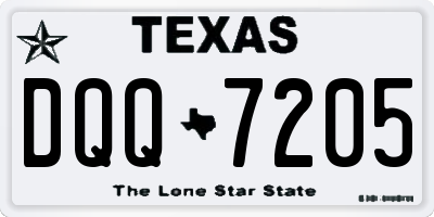 TX license plate DQQ7205