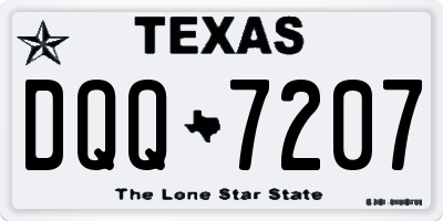 TX license plate DQQ7207