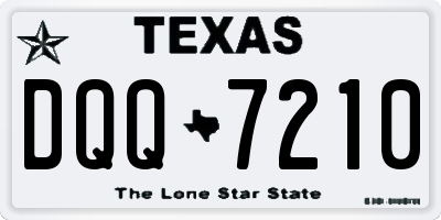 TX license plate DQQ7210