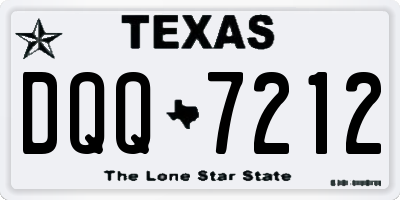 TX license plate DQQ7212
