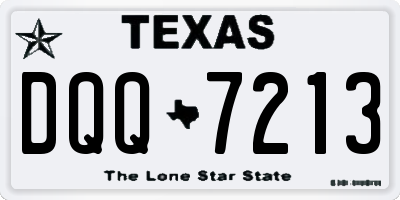 TX license plate DQQ7213