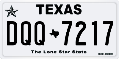 TX license plate DQQ7217