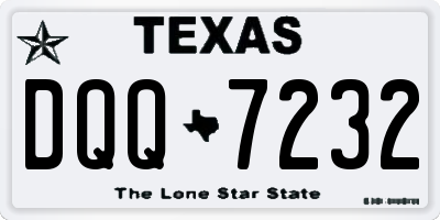 TX license plate DQQ7232