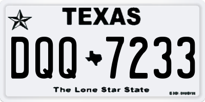 TX license plate DQQ7233