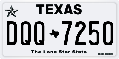 TX license plate DQQ7250