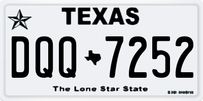 TX license plate DQQ7252