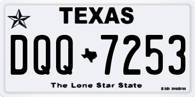 TX license plate DQQ7253