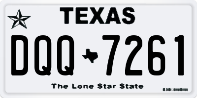 TX license plate DQQ7261