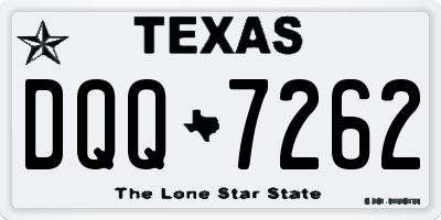 TX license plate DQQ7262